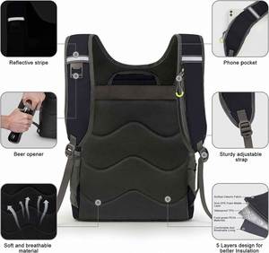 Mochila Nevera Aislada Impermeable para 30 Latas, Ligera, a Prueba de Fugas, con Logotipo Personalizado para Playa, Viajes y Camping - Product Image 4