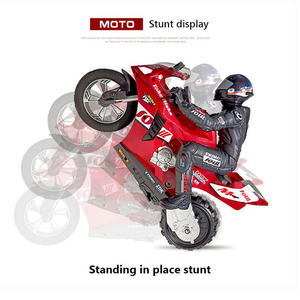 Vente Flash Moto RC 1:6 pour cascades, voiture de cascade à dérive à 360 degrés, jouet télécommandé 2.4G avec lumières - Product Image 3