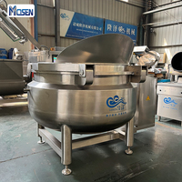 Marmite de cuisson entièrement automatique en acier inoxydable, grande machine commerciale de blanchiment et de cuisson avec agitateur