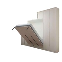 Lits Murphy en bois massif sur mesure, taille Queen, meubles modulaires modernes pour économiser de l'espace, lits muraux pliants de taille complète avec montage facile