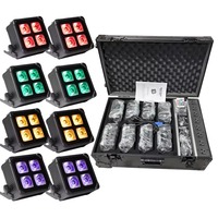 Projecteur LED PAR sans fil 4x20W IP65 à batterie DMX RGBWA+UV 6-en-1 étanche pour DJ, scène, mariage, événements