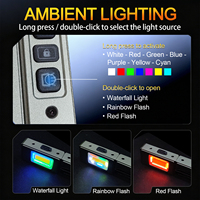 Lampe torche COB magnétique pliable avec lumière UV 365 nm et laser vert - Lampe de travail multifonctionnelle pour l'inspection