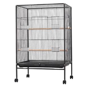 2023 Metal Large Birdcage Fancy for Pigeons Parrots Iron Wire Square Tube Birdhouse With Wheels Station Bars Food Boxes Tray - Product Image 1