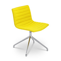 Chaise de salle à manger pivotante en aluminium à base 4 étoiles, pour la maison, le bureau, l'hôtel, le café, le salon et la chambre à coucher (vente en gros)