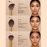 Ensemble de 14 pinceaux de maquillage comprenant 13 pinceaux professionnels de haute précision et 1 étui de rangement portable haut de gamme