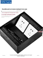 Fpaix Large 10A Overhead 86-Type Panel 1-Outlet Prise de sol dissimulée en acier inoxydable Fiche latérale 250*220mm avec sortie 10A