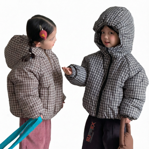 Children Hooded Puffer Jacket <b>Winter</b> <b>Coat</b> Zip-up Quilted Outerwear for Girls and Boys - Product Image 1