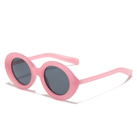 B13015 2024 dégradé lentille gelée rose lunettes de soleil ronde De Sol femmes rétro lunettes de soleil