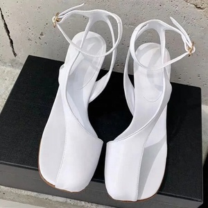 Women's <b>Split</b> <b>Toe</b> Sandals Designer Style Summer Ankle Buckles Straps Pumps Irregular Hook Heels Cut Out <b>Shoes</b> - Product Image 5