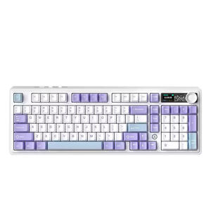AJAZZ AK980 RGB DIY Mechanical Keyboard Triple Mode Switch V2 Organic Light Emitting Diode Monitor USB New Mechanical Keyboard - Product Image 1