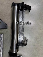 Estribo Lateral Trasero para Auto YBJ, de Aleación de Aluminio Cromado Plateado, para Land Cruiser Pickup FJ79 LC79 LC76, Barra de Apoyo Trasera
