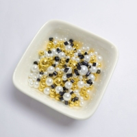 500G Nouvelles mini perles colorées assorties, billes rondes en acrylique sans trou, perles en plastique pour slime, remplissage, artisanat, bricolage, décoration