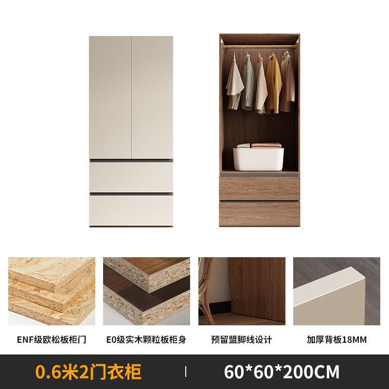 0.6 m two-door wardrobe (2 m high)