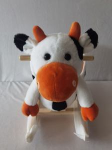 Chaise à <span class=keywords><strong>bascule</strong></span> en peluche de <span class=keywords><strong>vache</strong></span> pour bébé, à roulettes, berceau pour bébés, musique, vente en gros, collection - Product Image 4