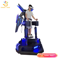 Máquina de Juego Simulador de Vuelo VR Golden Hand para Interiores/Exteriores con Alas Voladoras, Auriculares VR Deepoon, Metal y Plástico, Potencia de 1600W