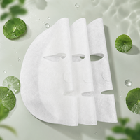Masque facial en tissu non tissé Y176 biodégradable en fibres de soie de Centella Asiatica blanche, anti-inflammatoire et détoxifiant