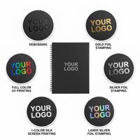 Carnet de notes spirale A5 couleur avec couverture magnétique, 80 feuilles, personnalisable avec logo, idéal pour promotion d'entreprise, en stock