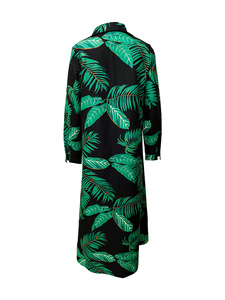 เดรสเชิ้ตแฟชั่นลายพิมพ์ดิจิทัลสีเขียวสไตล์ลำลองสำหรับฤดูร้อน ขายส่งสำหรับสุภาพสตรี - Product Image 2