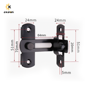 Oksun Nhiệm Vụ Nặng Nề Màu Đen Cổng Chốt Bolt Trượt Hành Động Bằng Gỗ Hàng Rào Barn Yard Kho Cửa Khóa Sắt Xây Dựng Ngoài Trời Chốt Vít - Product Image 6