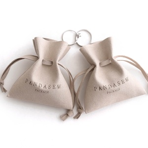 PandaSew Offre Spéciale Mini Pochette Cadeau en Microfibre pour Bijoux, Sac d'Emballage à Cordon, Pochette à Bijoux - Product Image 5