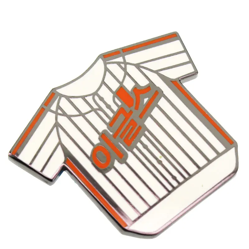 Broche de logotipo personalizado, metal 3d, estrela, em branco, esmalte, emblema, lapela
