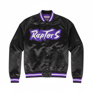 เสื้อแจ็กเก็ตผ้าซาตินสำหรับผู้ชายเสื้อแจ็กเก็ตลายปักโลโก้กระดุมสแนปขนสัตว์สำหรับฤดูหนาว - Product Image 1