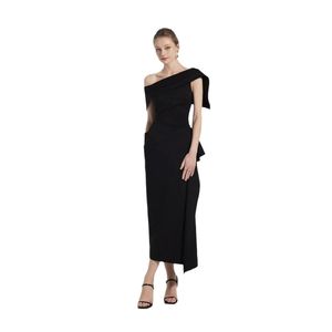 Vendita all'Ingrosso 2025 Nuovo Abito di Moda di Alta Qualità per Boutique, Vestito Lungo Nero Estivo Molto Richiesto nei Negozi di Moda - Product Image 3