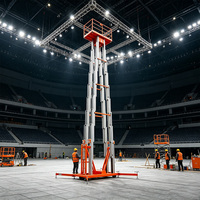 Plateforme aérienne à quatre mâts de 12m à 16m de hauteur prête à être expédiée pour le nettoyage des installations