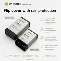 WHOOSH XRF-400A-12 12V 400W Penggerak LED Tahan Hujan Luar Ruangan Catu Daya Sakelar Lampu Tunggal Efisiensi 86% 50/60Hz