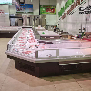 Vitrine Réfrigérée Ouverte Sanye pour Supermarché, Équipement de Réfrigération à Air pour Viande Fraîche avec Rideau Nuit, Prix Abordable - Product Image 5