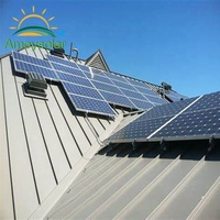 Système de montage solaire Xiamen Amoy avec garantie de 12 ans, kits de rails de montage solaire pour toiture, installation sur toiture métallique, résistance au vent 60 m/s, résistance à la neige