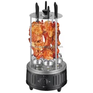 Kebabmaschine Haushalt elektrischer Grill automatische Rotation von Barbecue Grill Indoor rauchfreie Barbecue-Maschine kleine Kebabs