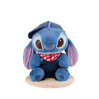 Peluches Stitch en jean pour couple, figurines Stitch bleues et roses, jouets en peluche Star Baby, grand coussin moelleux, cadeau
