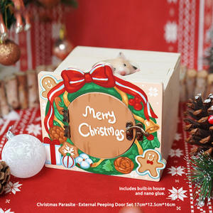 Nascondiglio di criceto a tema natalizio di Design originale realizzato in legno di betulla ecologico - Product Image 4