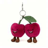 Funboxes Fruit Plushtoy Porte-clés en peluche personnalisé, boîte mystère avec couleur et logo personnalisés, en tissu, cadeau promotionnel