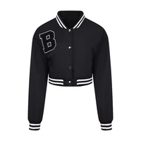Veste décontractée de style baseball pour femme personnalisée, manteau fin en coton à manches longues pour le printemps et l'automne, vêtements tendance et à la mode