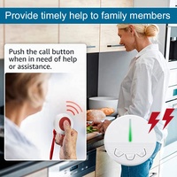Système d'appel sans fil pour soignant, bracelet d'urgence avec bouton et récepteur de surveillance vocale avec buzzer d'appel pour les personnes âgées et les patients