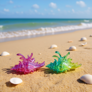 Fermaglio per capelli trasparente a forma di conchiglia da 10,5 cm per donna - Product Image 2