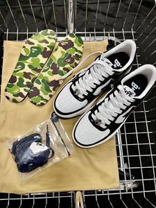 Exclusiva Colección de Zapatos Deportivos BAPEs <span class=keywords><strong>Dunk</strong></span> Skateboard Juveniles Negros de PU, Estilo Casual Moderno, Diseño de Contraste, de Caña Baja, Resistentes al Desgaste, para Primavera - Product Image 6