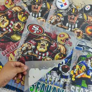 Etiquetas de Ferro com Logotipo de Time de Futebol de 7 polegadas para Roupas, Prontas para Transferência a Calor, Adesivo para Camisetas, Transferências DTF, Impressão em PET - Product Image 1