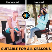 Chaise de camping chauffante pliable portable avec siège alimenté par USB réglable pour l'extérieur et la voiture