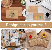 Vente en gros de petites enveloppes kraft pour porte-cartes cadeaux, emballage de mini enveloppes de graines avec fermoir en forme de cœur