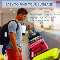 Étiquettes d'identification de bagages de voyage en alliage d'aluminium métallique personnalisées avec logo sur mesure, élégantes, avec anneau métallique et nom inscrit
