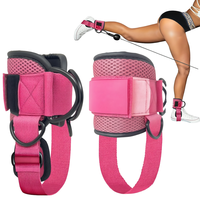 Sangles de cheville réglables en néoprène rembourrées avec fermeture éclair pour machine à câble – Équipement de gym pour les fessiers et les jambes