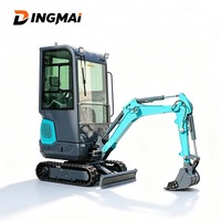 Mini-excavatrice compacte sur chenilles en caoutchouc avec rotation latérale pour jardin, ferme, construction - Prix usine