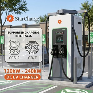 Station de recharge pour voitures électriques DIN70121 ISO 15118 Starcharge Titan V5 UL CE 200kW-240kW avec écran tactile de 104 pouces et longue durée de vie - Product Image 1