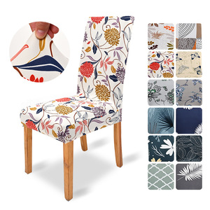 Funda de asiento lavable con diseño de flores y hojas, fundas para <span class=keywords><strong>sillas</strong></span> plegables de Spandex, fundas para <span class=keywords><strong>sillas</strong></span> de poliéster con estampado elástico - Product Image 2