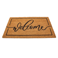Logo personnalisé tapis paillasson fibre de coco naturelle vierge imprimé coco paillasson