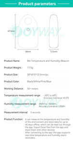 Termómetro e Higrómetro <span class=keywords><strong>Digital</strong></span> Inalámbrico Inteligente Portátil con Aplicación Bluetooth para Invernadero, Hogar y Habitaciones Interiores - Product Image 6