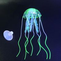 Décoration d'aquarium marin Méduses pour décors d'aquarium Accessoires lumineux Plantes aquatiques pour aquariums naturels et bols à poissons